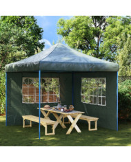 Paroi de tente de réception 2 pcs avec fenêtre PE Vert | Mobilier & Déco