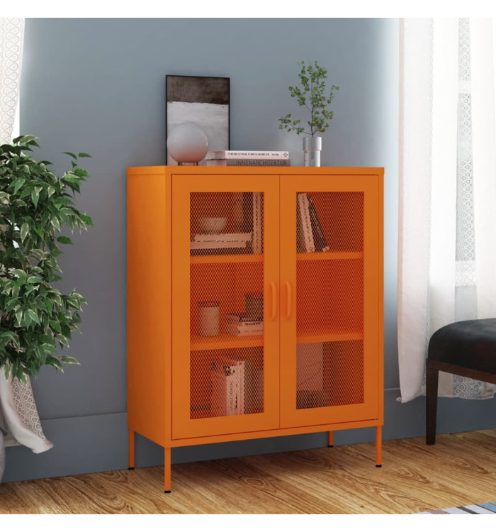 Armoire de rangement Orange 80x35x101,5 cm Acier | Mobilier & Déco