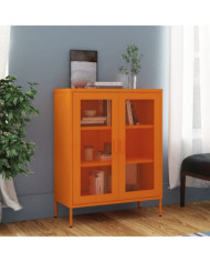 Armoire de rangement Orange 80x35x101,5 cm Acier | Mobilier & Déco