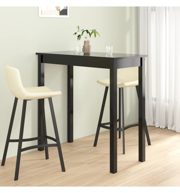 Table de bar MDF noir 115x55x107 cm | Mobilier & Déco
