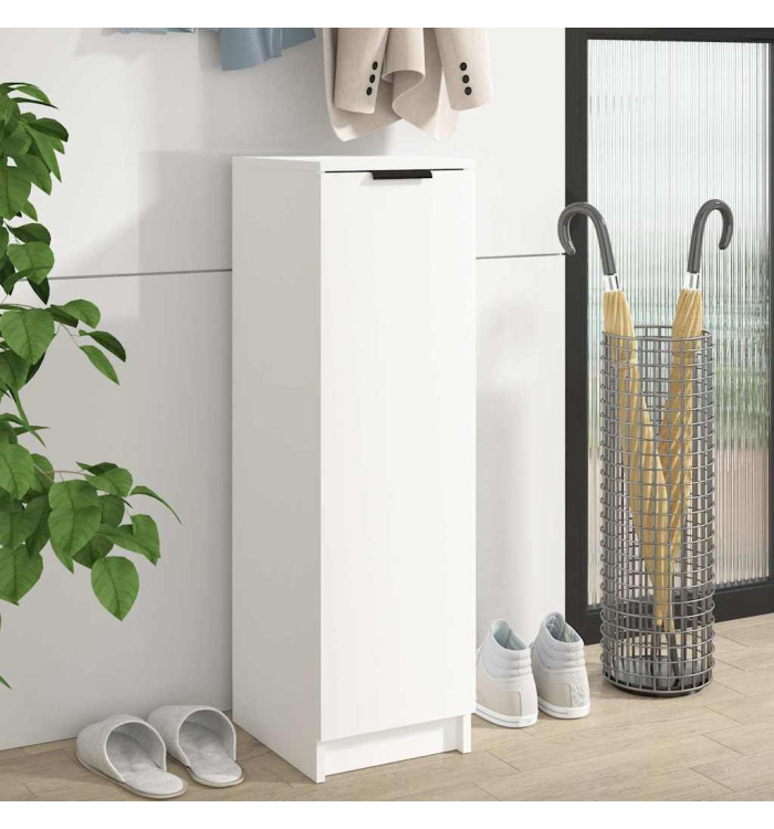 Armoire à chaussures Blanc 30x35x100 cm Bois d'ingénierie | Mobilier & Déco