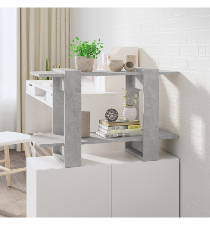 Bibliothèque/Séparateur de pièce Gris béton 80x30x51 cm | Mobilier & Déco