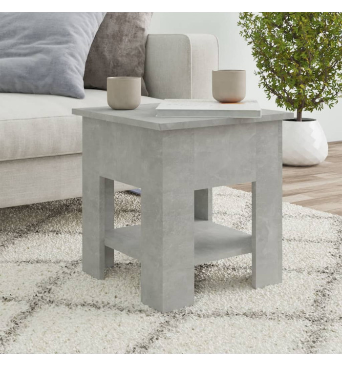 Table basse gris béton 40x40x42 cm bois d'ingénierie | Mobilier & Déco