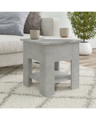 Table basse gris béton 40x40x42 cm bois d'ingénierie | Mobilier & Déco