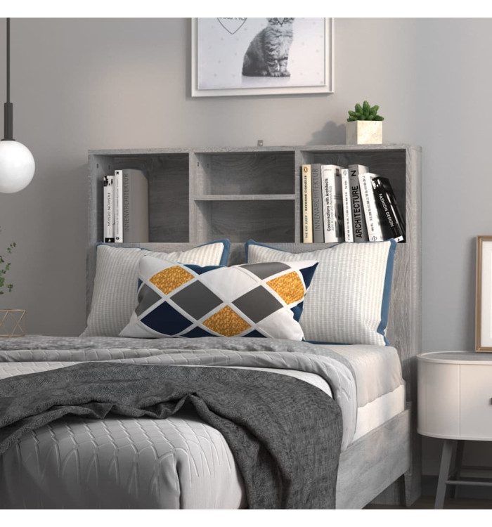 Armoire de tête de lit Sonoma gris 100x19x103,5 cm | Mobilier & Déco