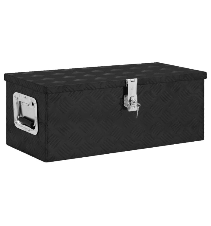Boîte de rangement Noir 70x31x27 cm Aluminium | Mobilier & Déco
