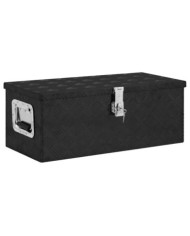 Boîte de rangement Noir 70x31x27 cm Aluminium | Mobilier & Déco