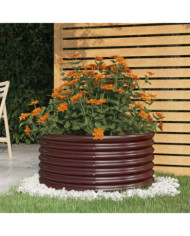 Jardinière de jardin Acier enduit de poudre 80x80x36 cm Marron | Mobilier & Déco