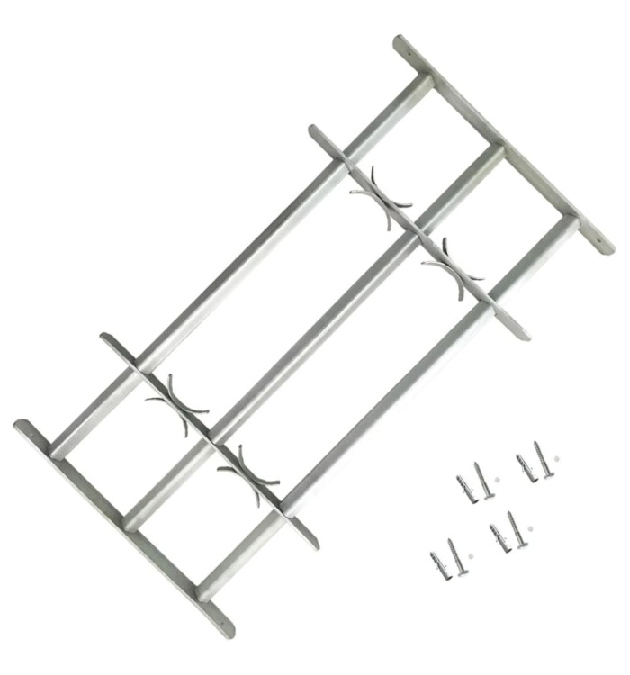 Grille réglable de sécurité de fenêtres et 3 barres 700-1050 mm | Mobilier & Déco