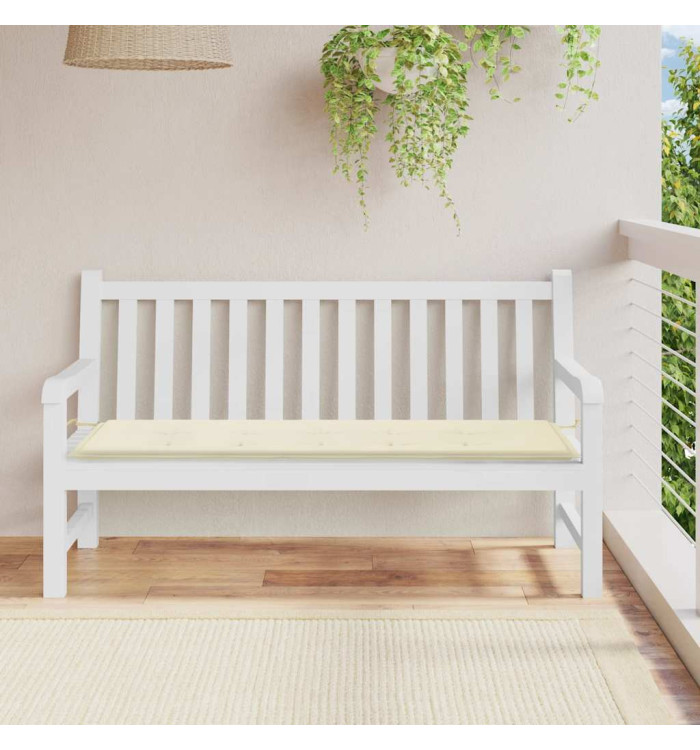 Coussin de banc de jardin crème 150x50x4 cm tissu oxford | Mobilier & Déco