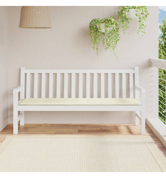 Coussin de banc de jardin crème 180x50x3 cm tissu oxford | Mobilier & Déco