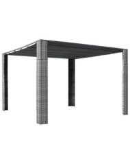 Tonnelle et toit Résine tressée 300x300x200cm Gris / anthracite | Mobilier & Déco