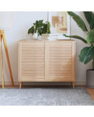 Portes d'armoire à persiennes 2pcs 69x49,4cm bois de pin massif | Mobilier & Déco