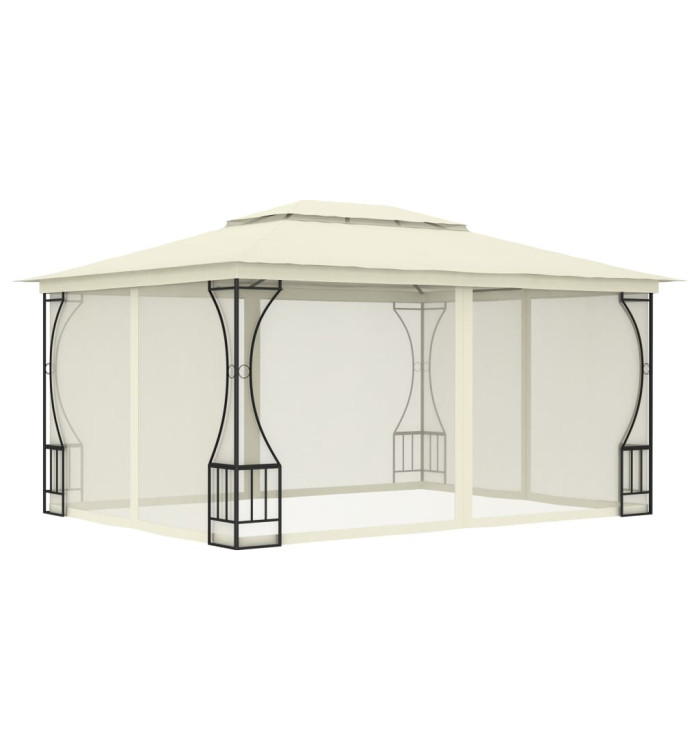 Tonnelle avec moustiquaire 300x400x265 cm Crème | Mobilier & Déco