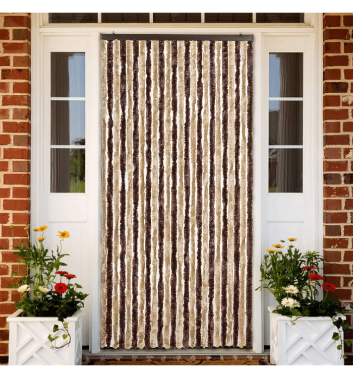 Moustiquaire Beige et marron clair 100x220 cm Chenille | Mobilier & Déco