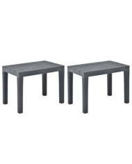 Bancs de jardin 2 pcs Anthracite Plastique | Mobilier & Déco
