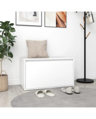 Banc d'entrée 80x40x45 cm Blanc Bois d’ingénierie | Mobilier & Déco