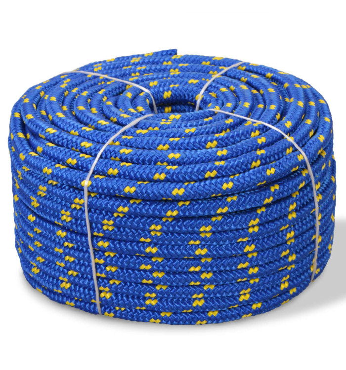 Corde de bateau Polypropylène 8 mm 100 m Bleu | Mobilier & Déco