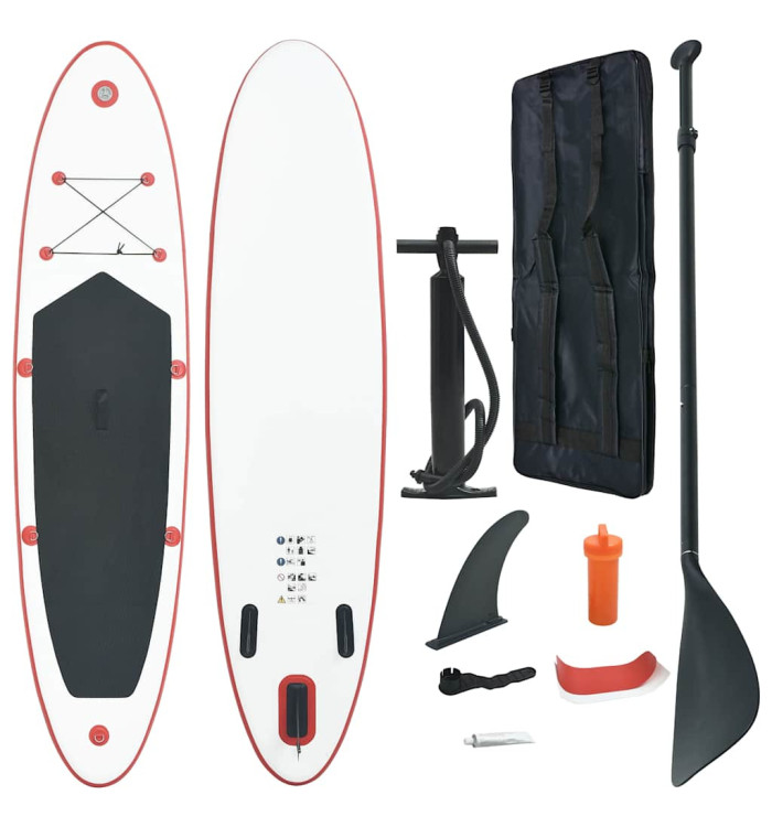 Ensemble de planches SUP gonflables Rouge et blanc | Mobilier & Déco