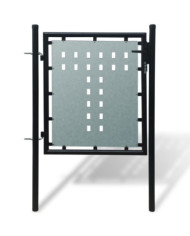 Portail simple de clôture Noir 100x125 cm | Mobilier & Déco