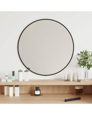 Miroir mural Noir Ø 50 cm Rond | Mobilier & Déco