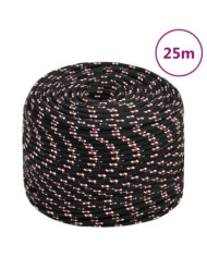 Corde de bateau Noir 8 mm 25 m Polypropylène | Mobilier & Déco