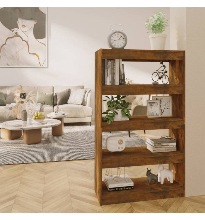 Bibliothèque/Séparateur de pièce Chêne fumé Bois d'ingénierie | Mobilier & Déco