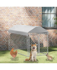 Chenil d'extérieur avec toit pour chiens 200x100x125 cm | Mobilier & Déco