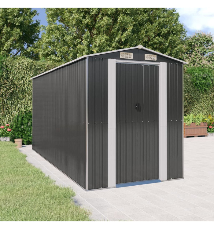 Abri de jardin Anthracite 192x440x223 cm Acier galvanisé | Mobilier & Déco