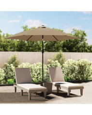 Tissu de remplacement pour parasol d'extérieur Taupe 300 cm | Mobilier & Déco