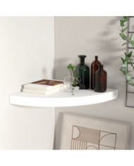 Étagère d'angle flottante blanc 35x35x3,8 cm MDF | Mobilier & Déco