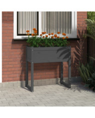 Jardinière Gris 78x40x81 cm Bois massif de pin | Mobilier & Déco