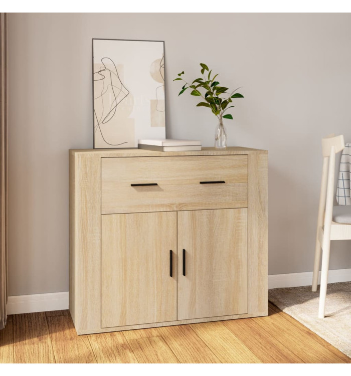 Buffet Chêne sonoma 80x33x70 cm Bois d'ingénierie | Mobilier & Déco