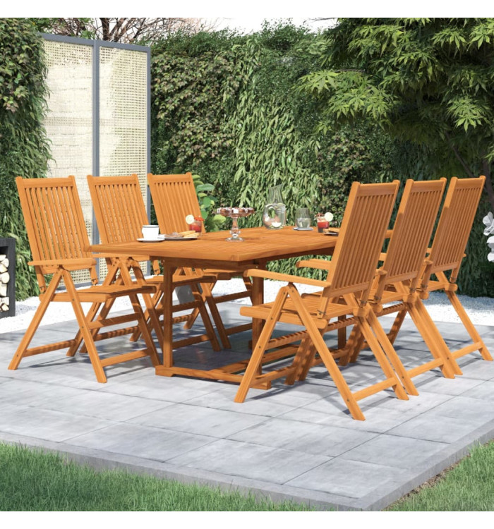 Ensemble à manger de jardin 7 pcs Bois d'acacia massif | Mobilier & Déco