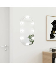 Miroir avec éclairage LED 80x40 cm Verre Ovale | Mobilier & Déco