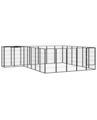Parc pour chien 26panneaux Noir 50x100cm Acier enduit de poudre | Mobilier & Déco