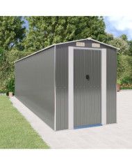 Abri de jardin Gris clair 192x689x223 cm Acier galvanisé | Mobilier & Déco