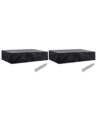 Housses de chaise de jardin 8 œillets 2 pcs 218 x 77 x 55 cm | Mobilier & Déco