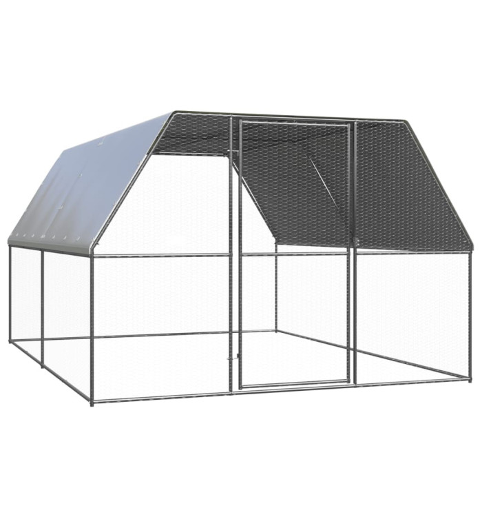 Poulailler d'extérieur 3x4x2 m Acier galvanisé | Mobilier & Déco