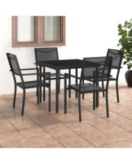 Mobilier de salle à manger d'extérieur 5 pcs Acier | Mobilier & Déco