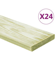 Panneaux de terrasse 24 pcs 2,88 m² 1 m Pin massif imprégné | Mobilier & Déco