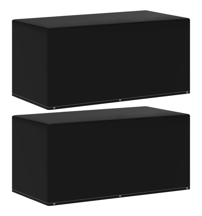 Housses de meubles de jardin 2 pcs 6 œillets 160x80x75 cm | Mobilier & Déco