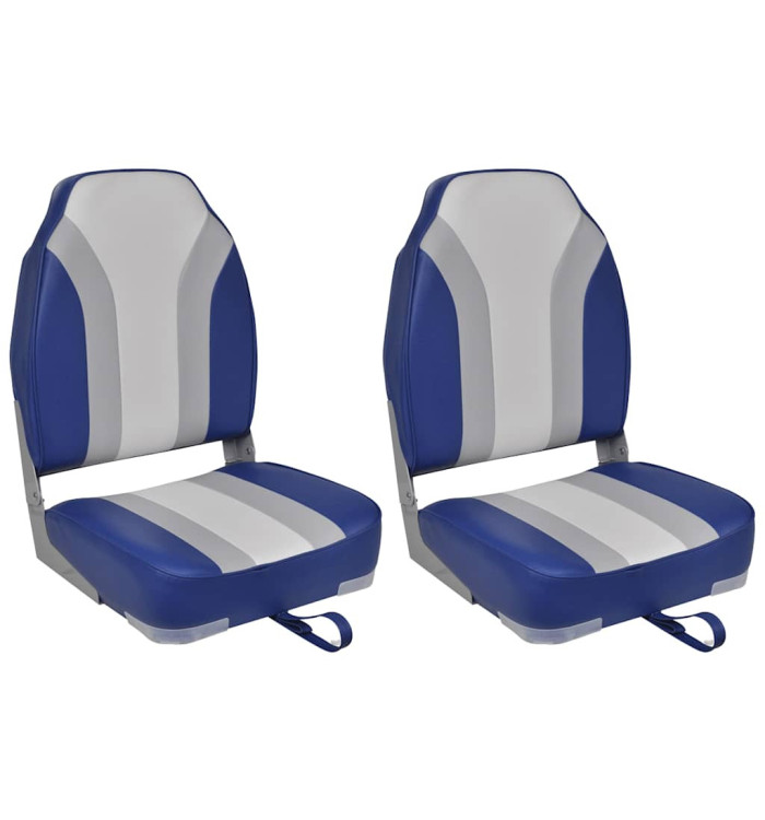 Chaises pliables de bateau lot de 2 Haut dossier | Mobilier & Déco