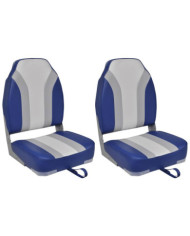 Chaises pliables de bateau lot de 2 Haut dossier | Mobilier & Déco