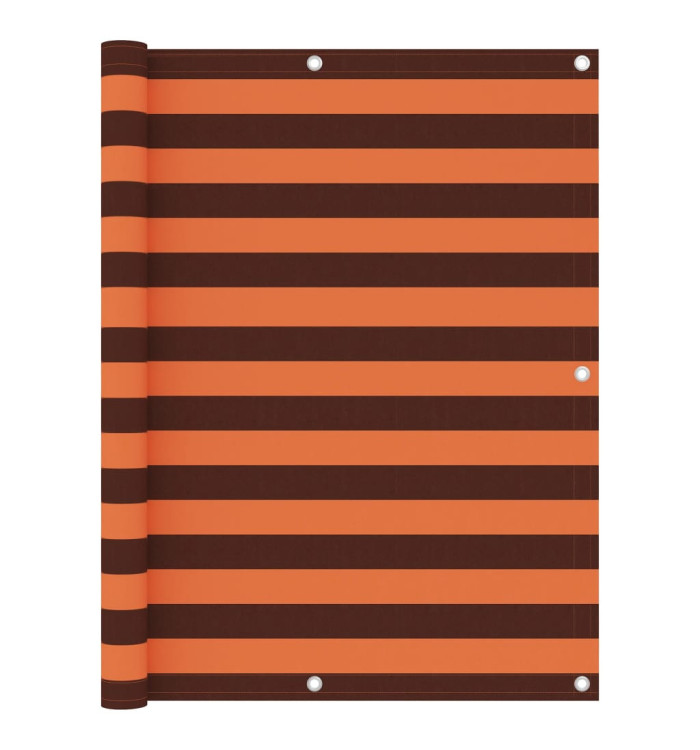 Écran de balcon Orange et marron 120x500 cm Tissu Oxford | Mobilier & Déco