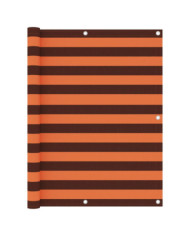 Écran de balcon Orange et marron 120x500 cm Tissu Oxford | Mobilier & Déco