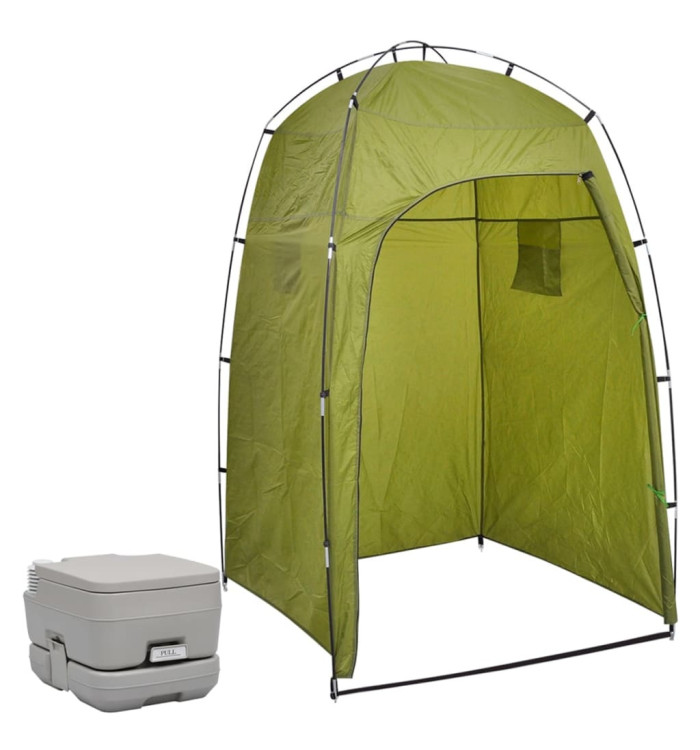 Toilette portable de camping avec tente 10+10 L | Mobilier & Déco