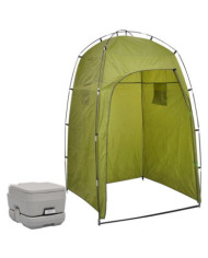 Toilette portable de camping avec tente 10+10 L | Mobilier & Déco