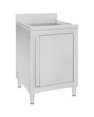 Évier de cuisine commercial 60x60x96 cm Acier inoxydable | Mobilier & Déco