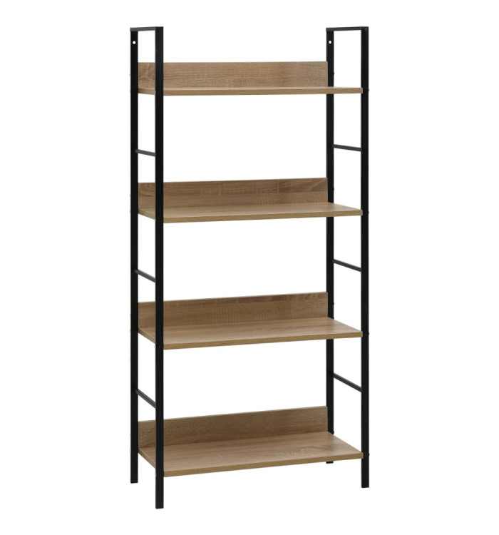 Bibliothèque à 4 niveaux chêne 60x27,6x124,5 cm bois ingénierie | Mobilier & Déco